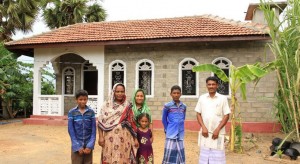 Environmentally friendly, demonstration house belonging to the Anees family.
